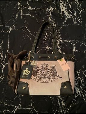 NWT 👑 Juicy Couture Daydreamer Dusty Blush Scottie Tote Bag